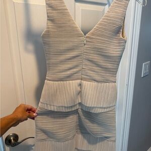 BCBGMaxAzria Cream Textured Mini Dress | Never Worn
